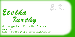 etelka kurthy business card